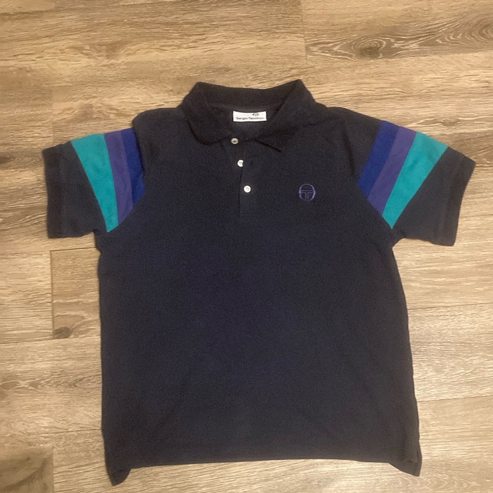 Navy Blue Kids Polo Shirt by Sergio Tacchini